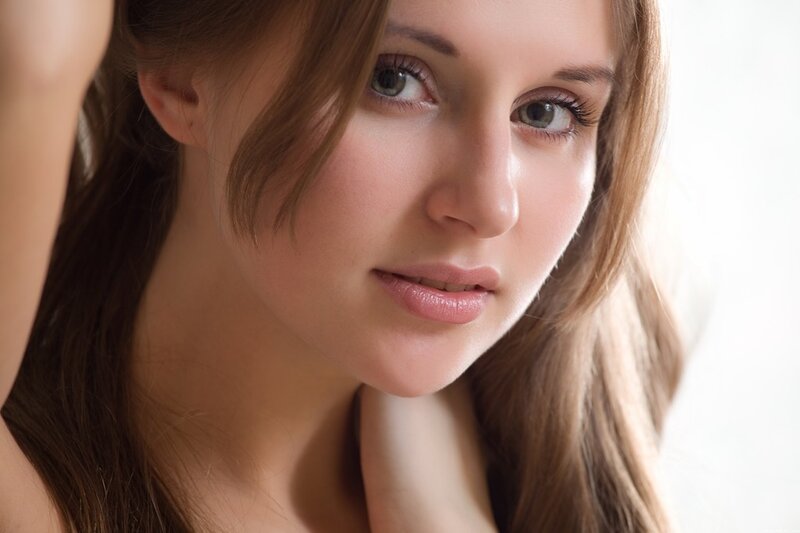 close-up portrait of a woman