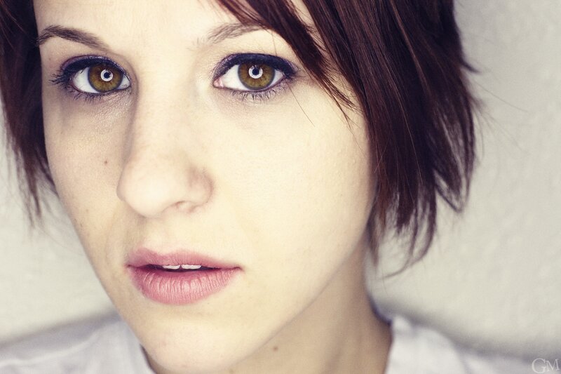 close-up portrait of a woman
