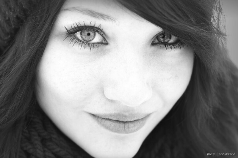 close-up portrait of a woman