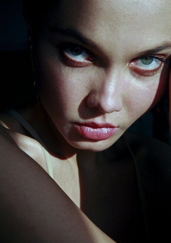Close-up portrait of a woman