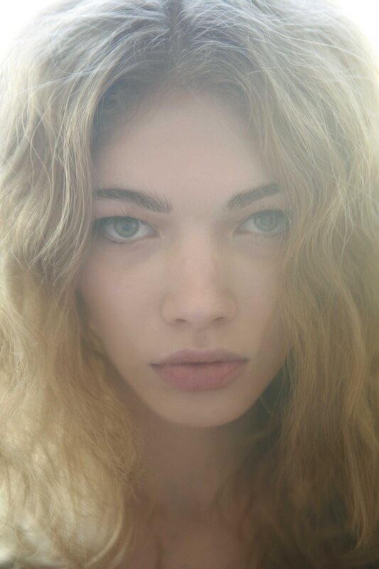 close-up portrait of a woman