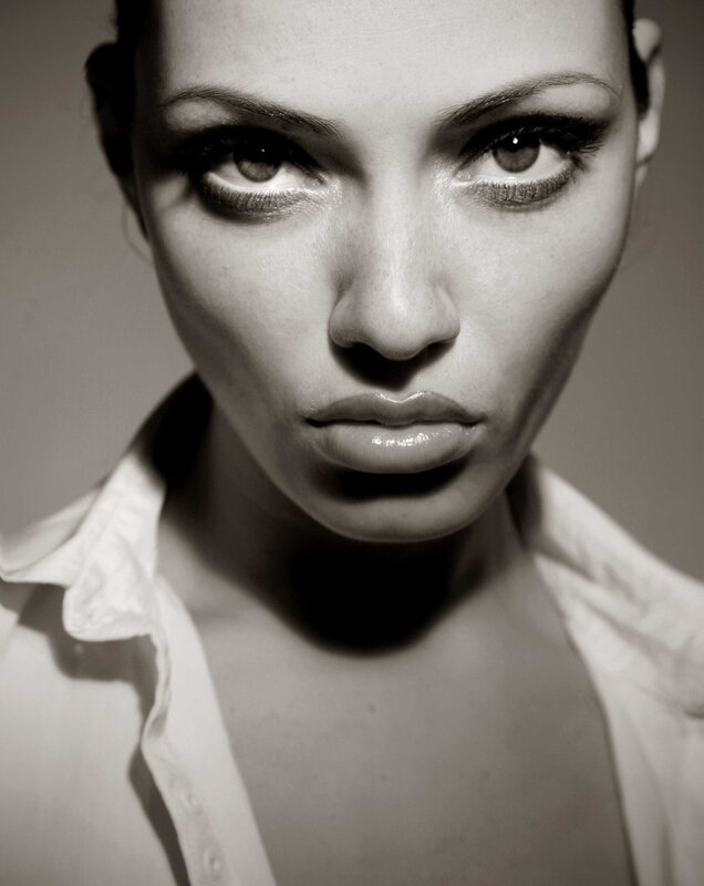 close-up portrait of a woman