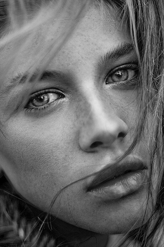 close-up portrait of a woman