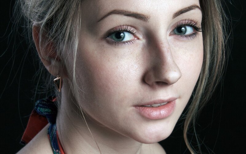 close-up portrait of a woman