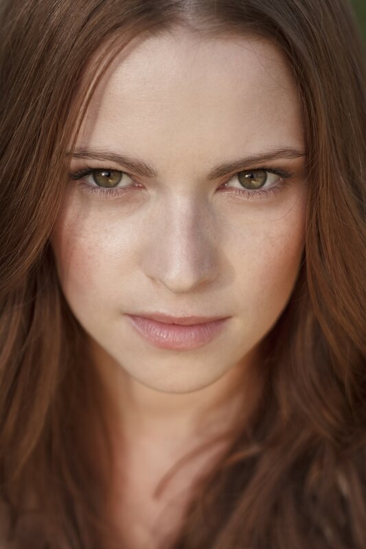 close-up portrait of a young woman