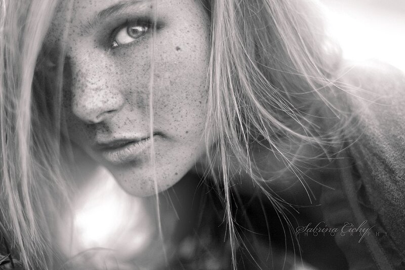 close-up portrait of a young woman