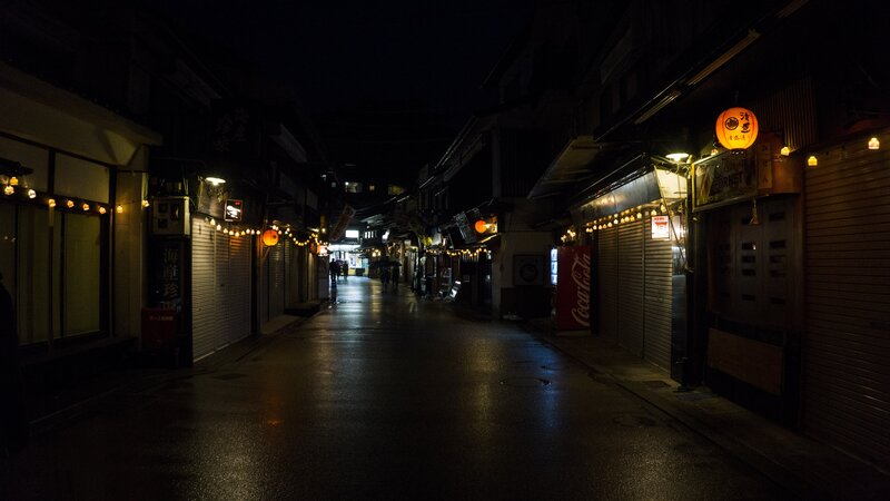 Closed Alley at Night