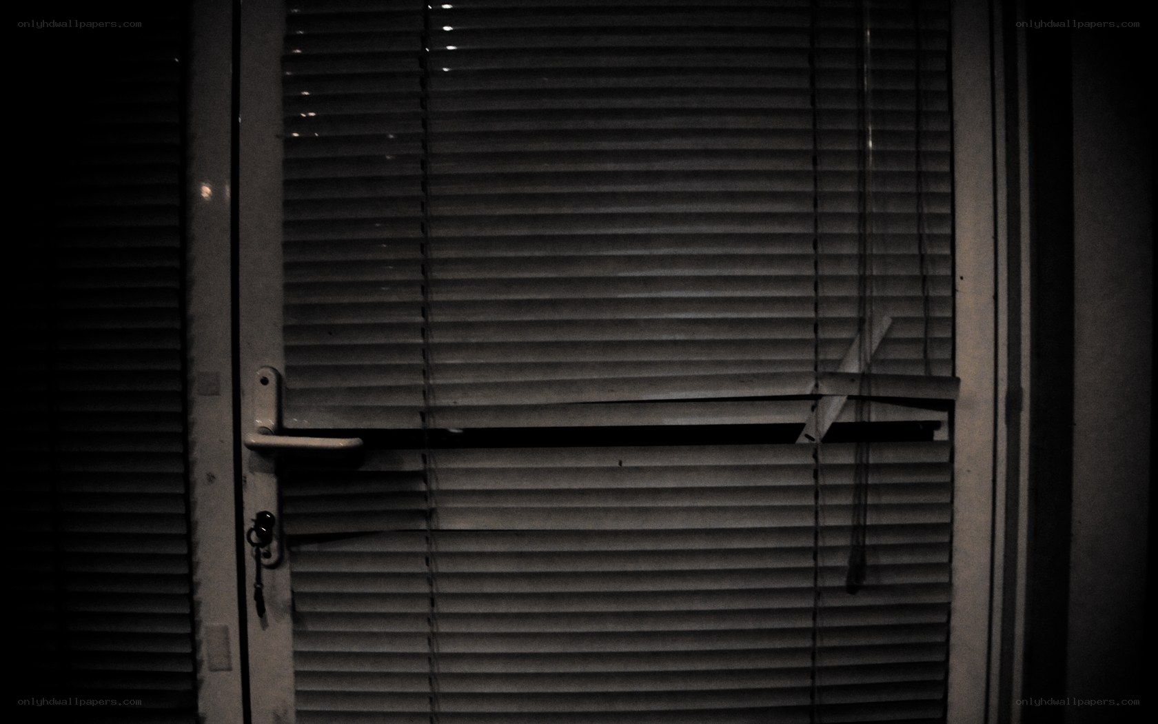 closed blinds at night