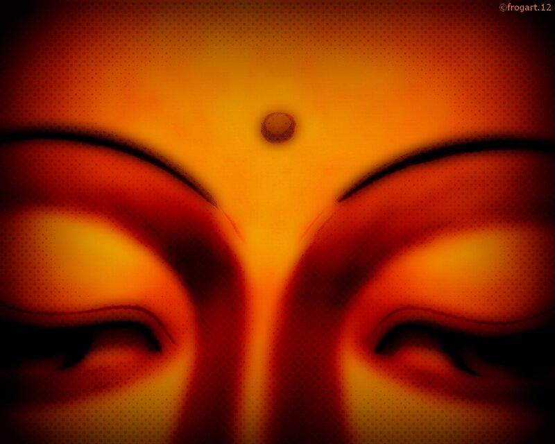 Closed Eyes of a Deity