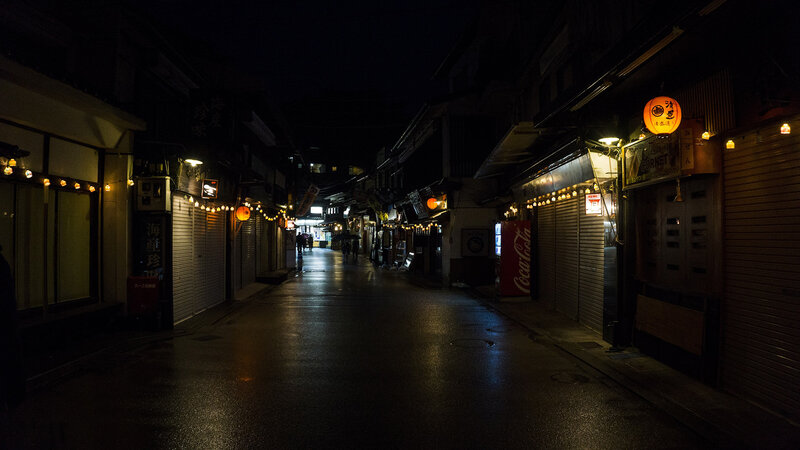 Closed Shops at Night