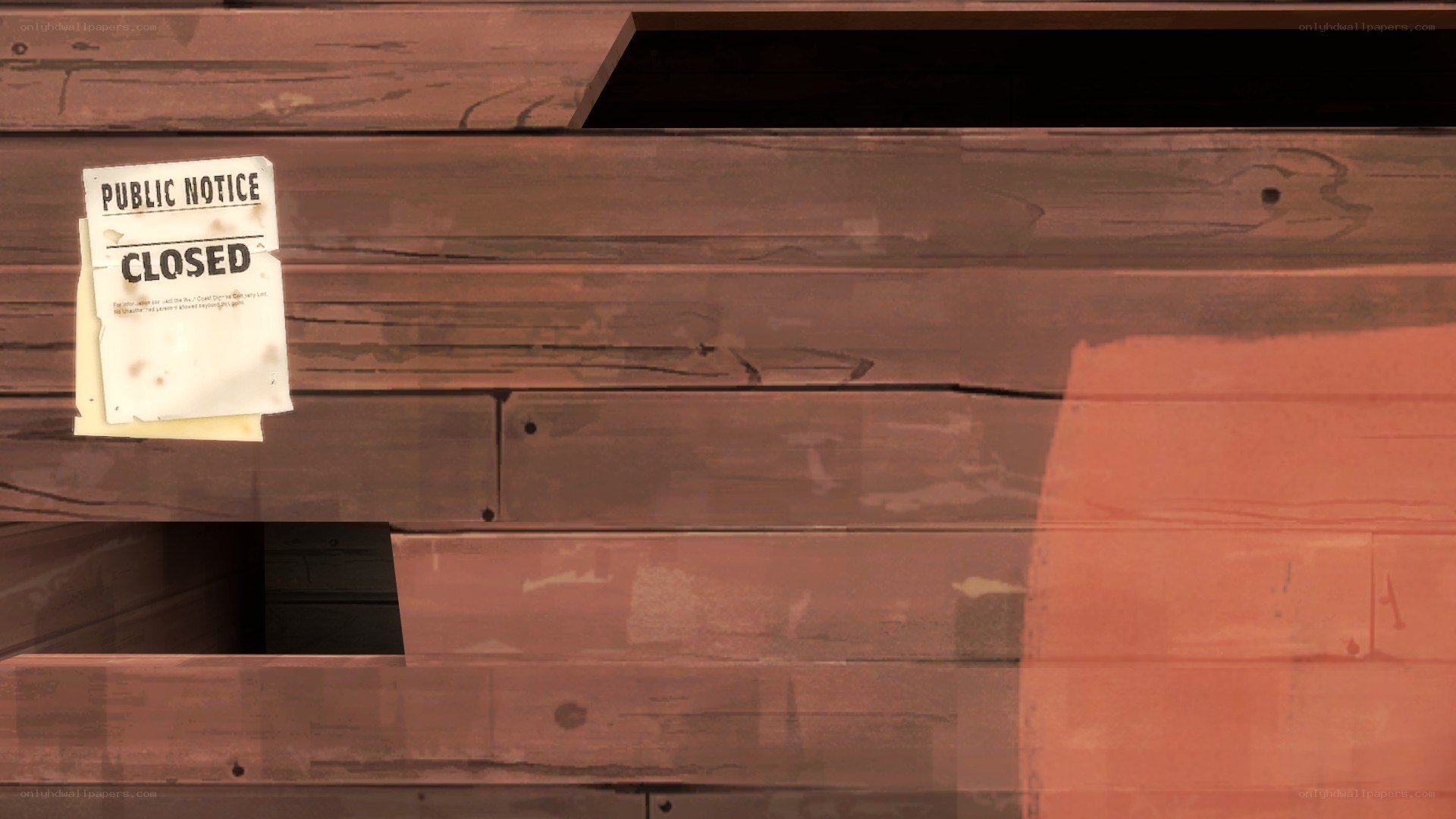 Closed sign on wooden wall