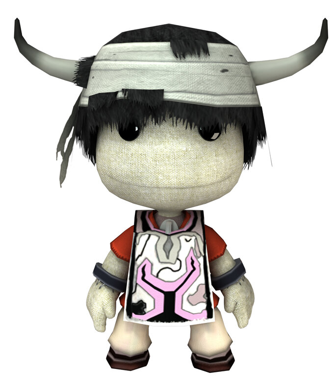 cloth doll with horns