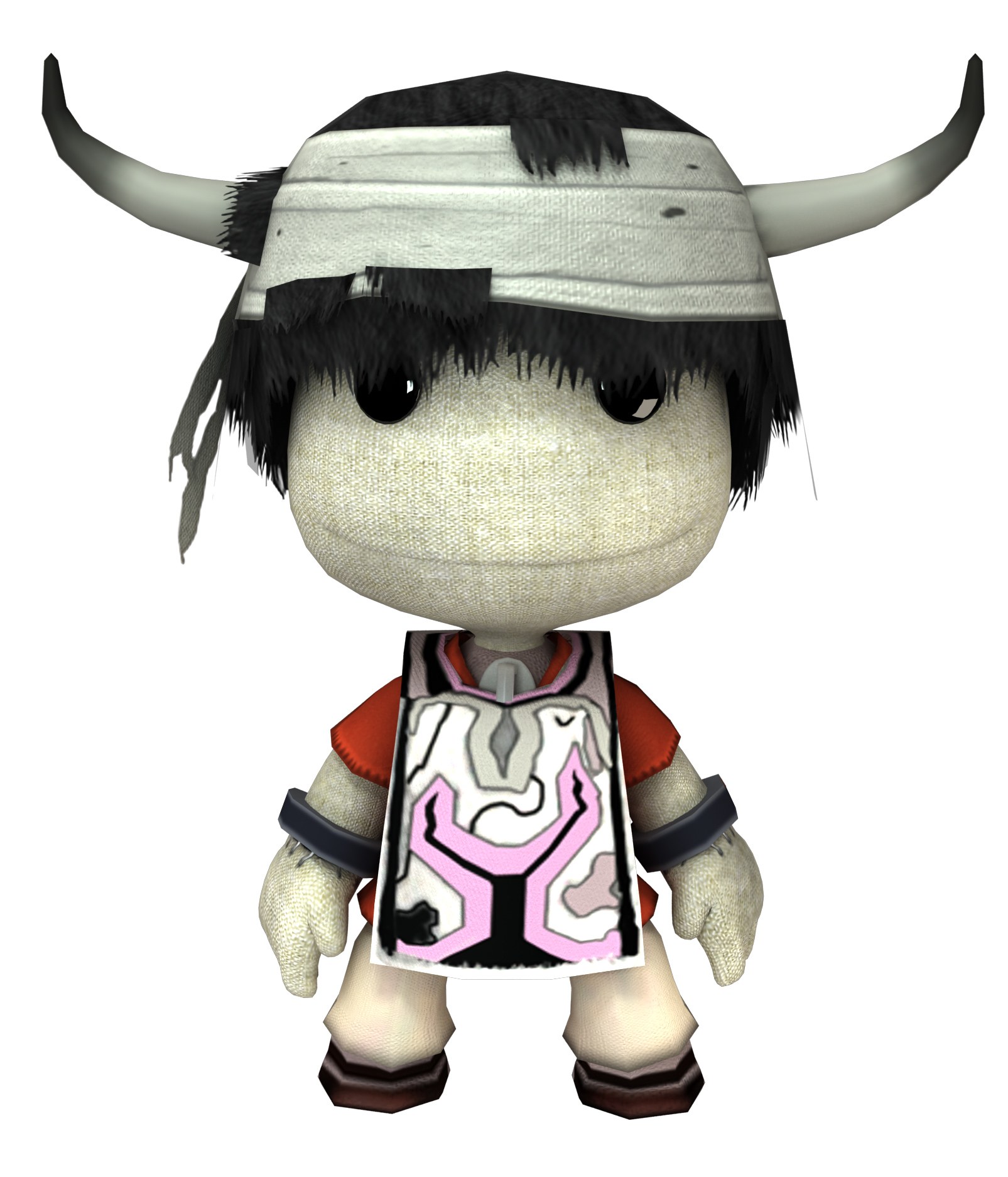 cloth doll with horns