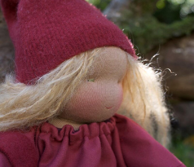 Cloth Doll with Red Hat