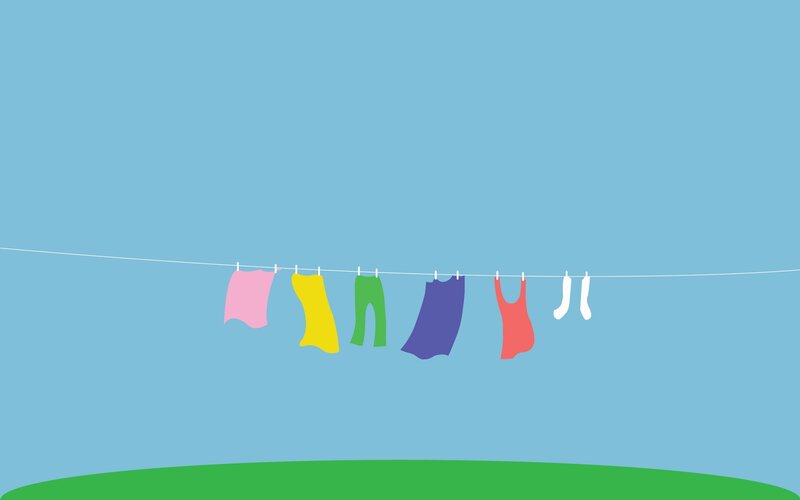Clothes on a Clothesline