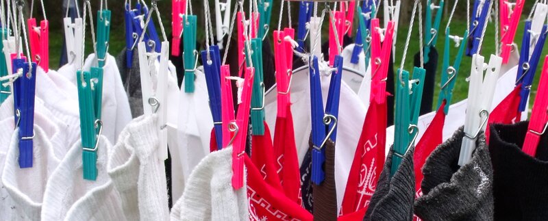 Clothes on Drying Rack
