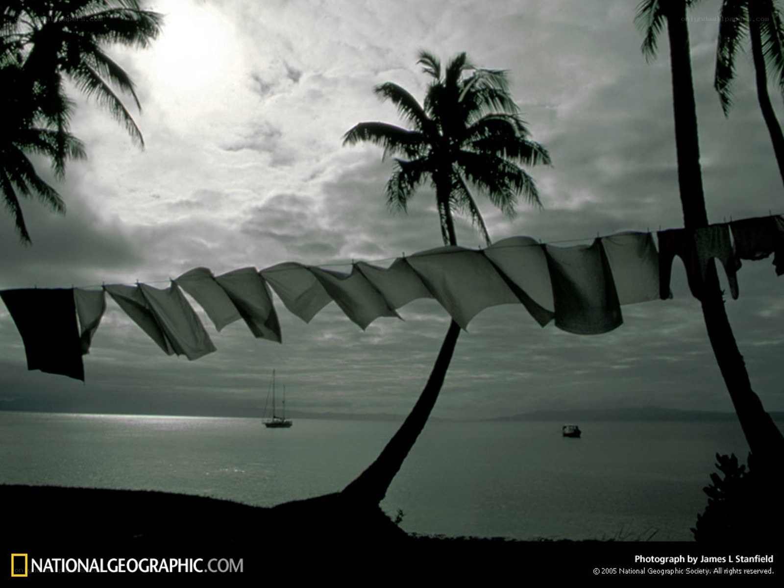 Clothesline by the Sea