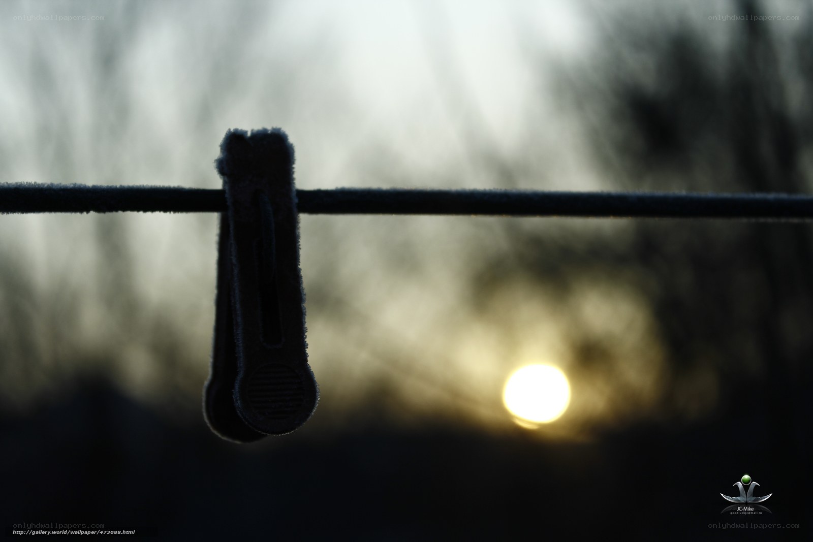 Clothespin at sunset