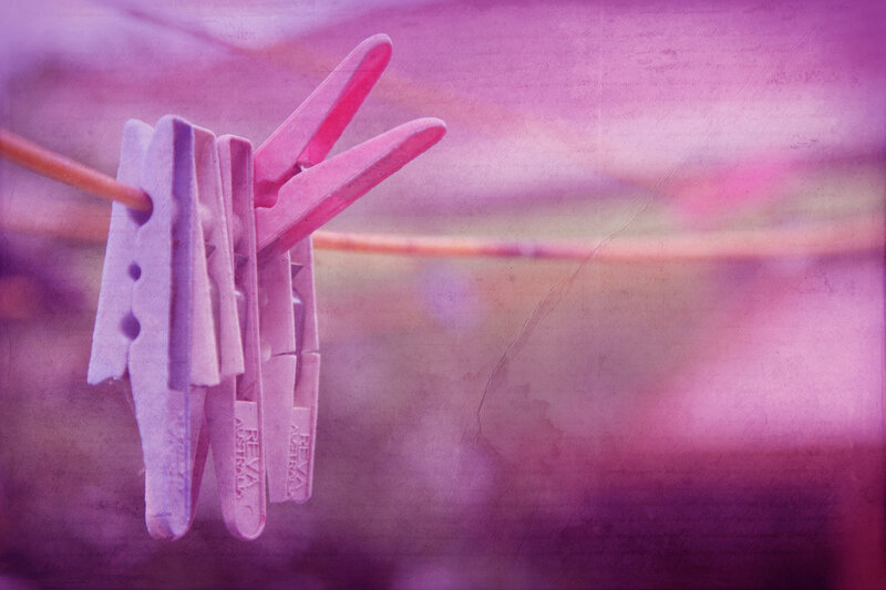 Clothespins on a Line — Purple
