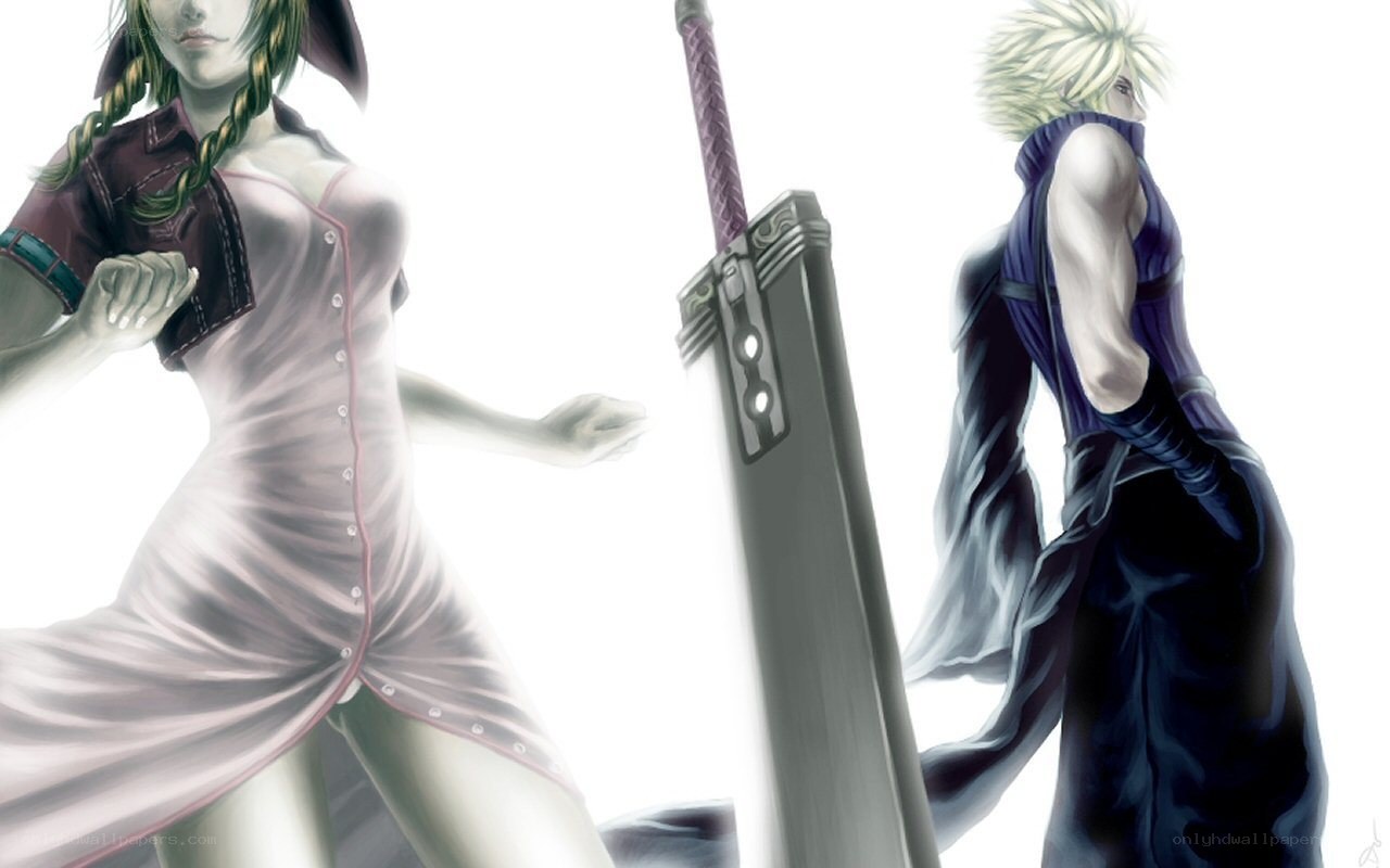Cloud and Aerith from Final Fantasy VII