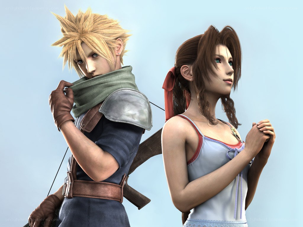 Cloud and Aerith from Final Fantasy VII
