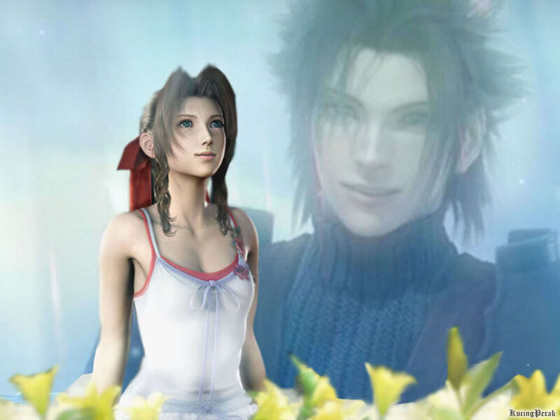 Cloud and Aerith in a dream