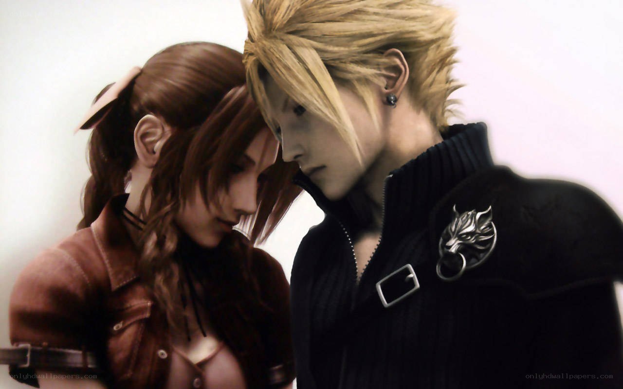 Cloud and Aerith in a quiet moment