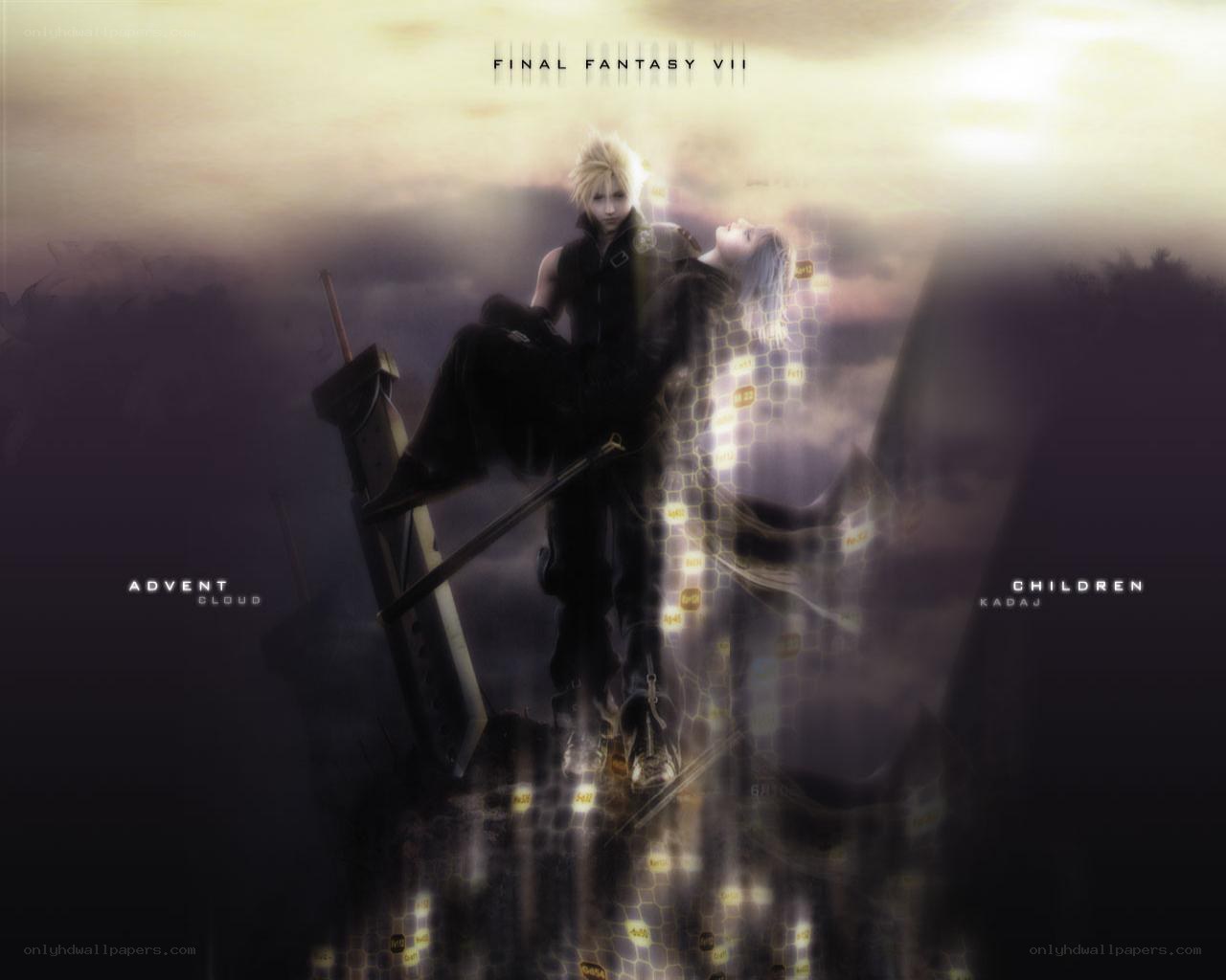 Cloud and Aerith in Final Fantasy VII