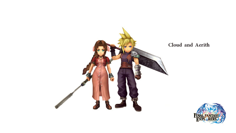 Cloud and Aerith