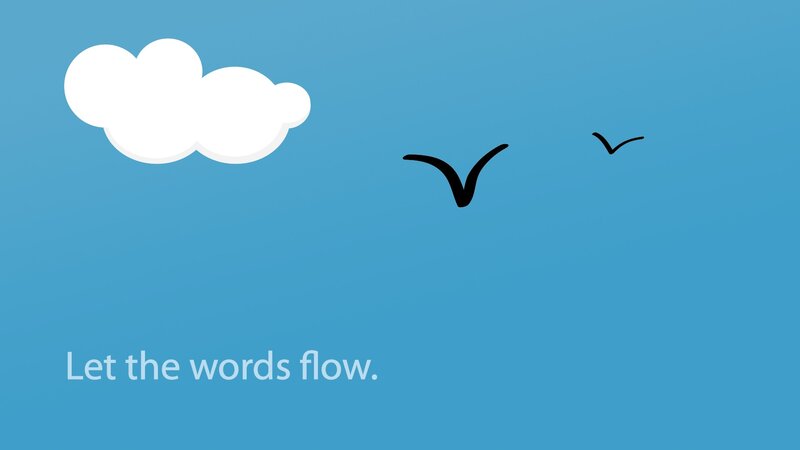Cloud and Birds — Blue