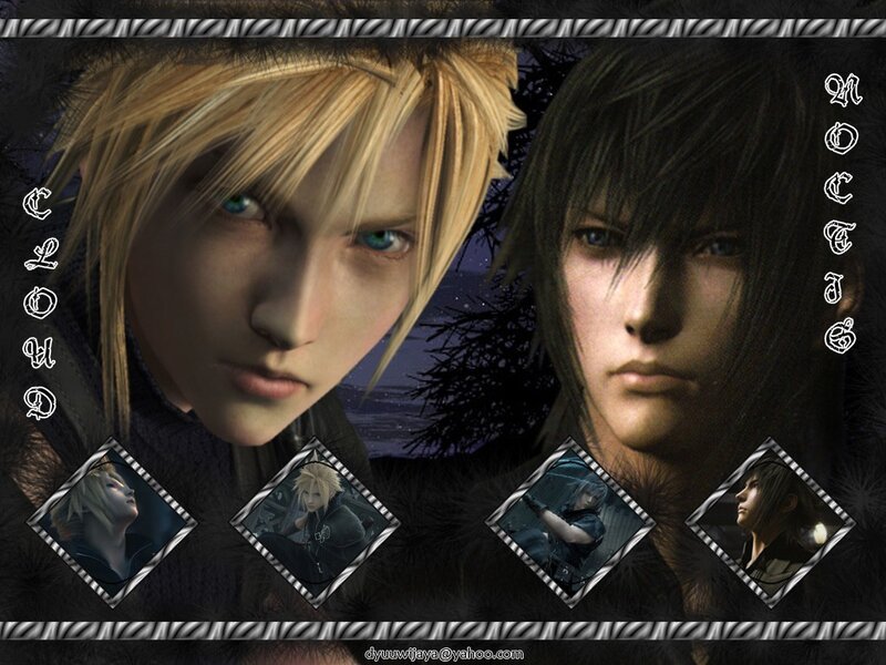 Cloud and Noctis character collage