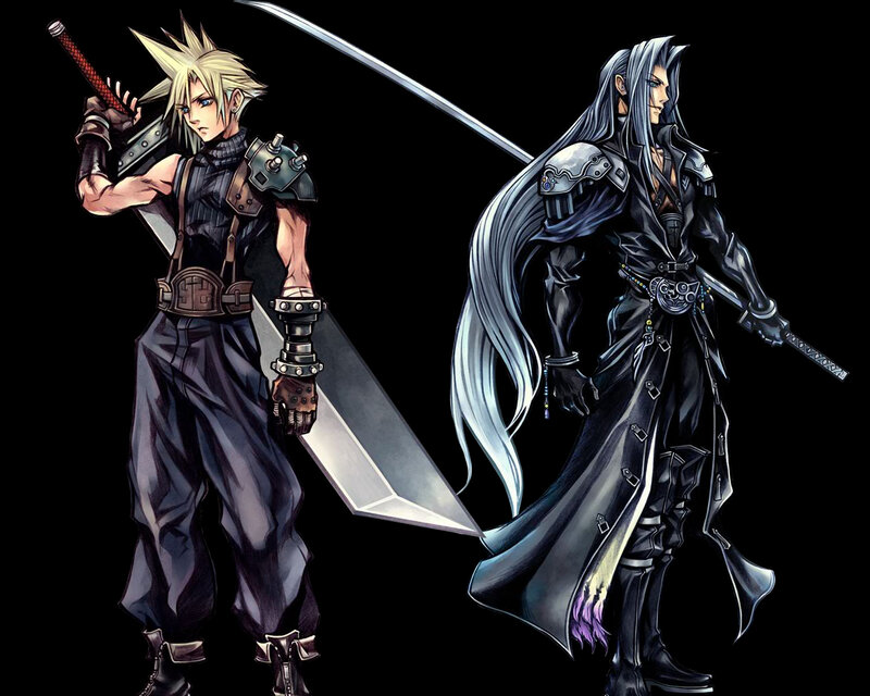 Cloud and Sephiroth characters