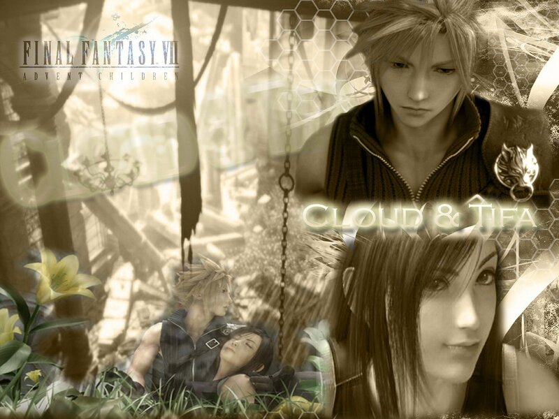 Cloud and Tifa from Final Fantasy VII