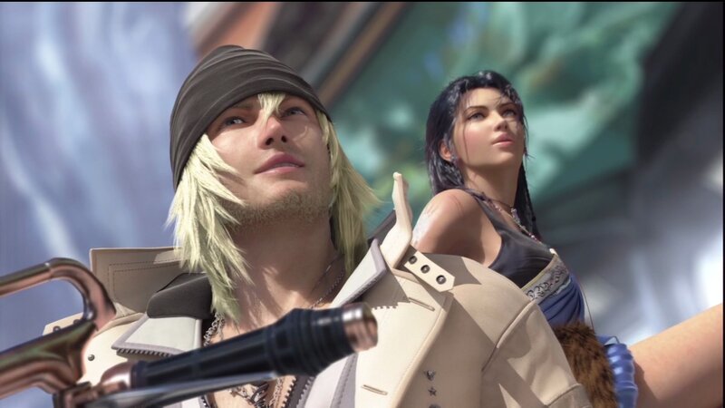 Cloud and Tifa in Final Fantasy VII