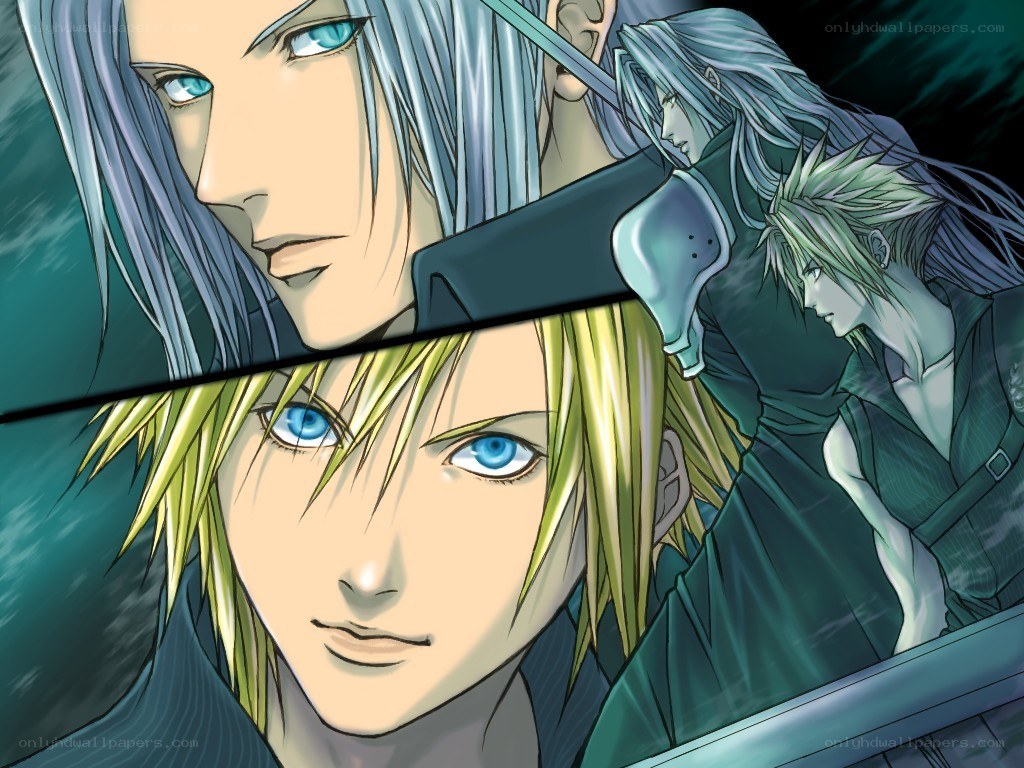 Cloud and Zack in Final Fantasy VII