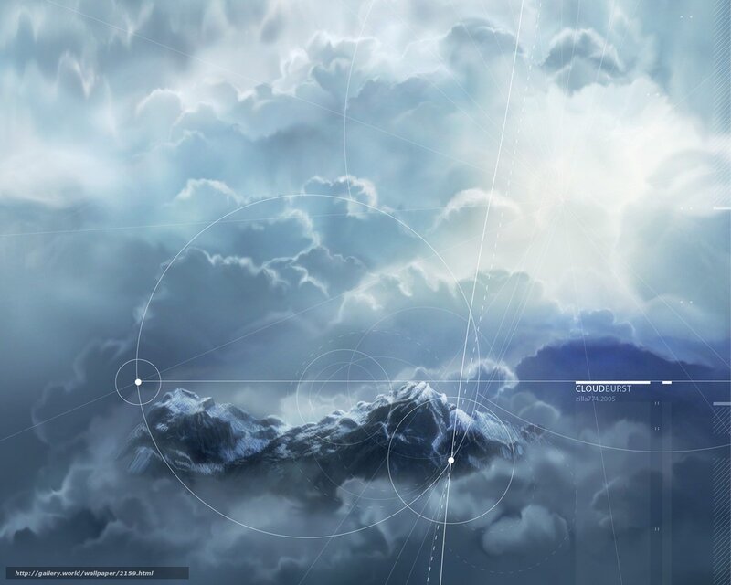 Cloud Burst Mountain Landscape