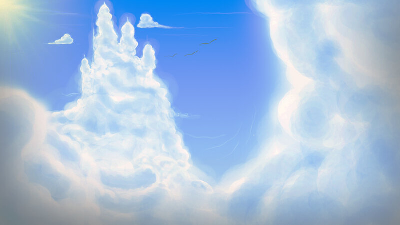 Cloud Castle in Sky — Blue