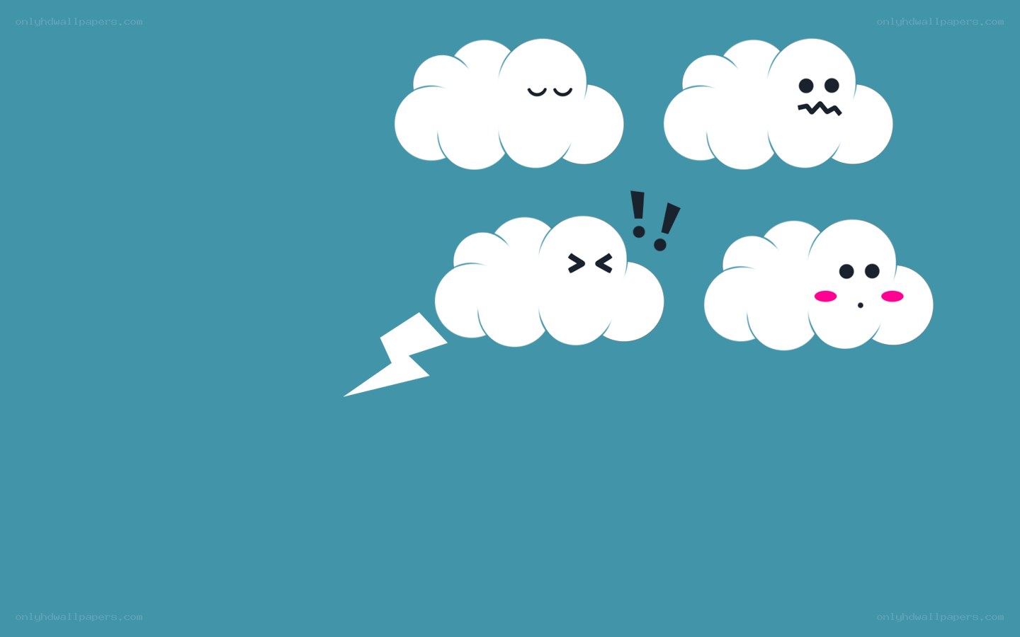 cloud characters with emotions