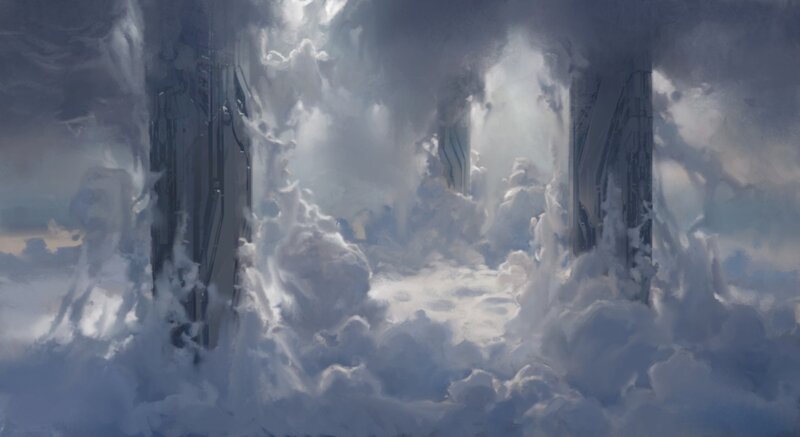 Cloud-covered Pillars
