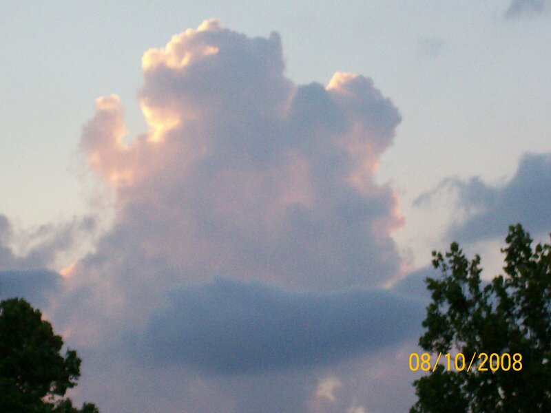 cloud formation at dusk