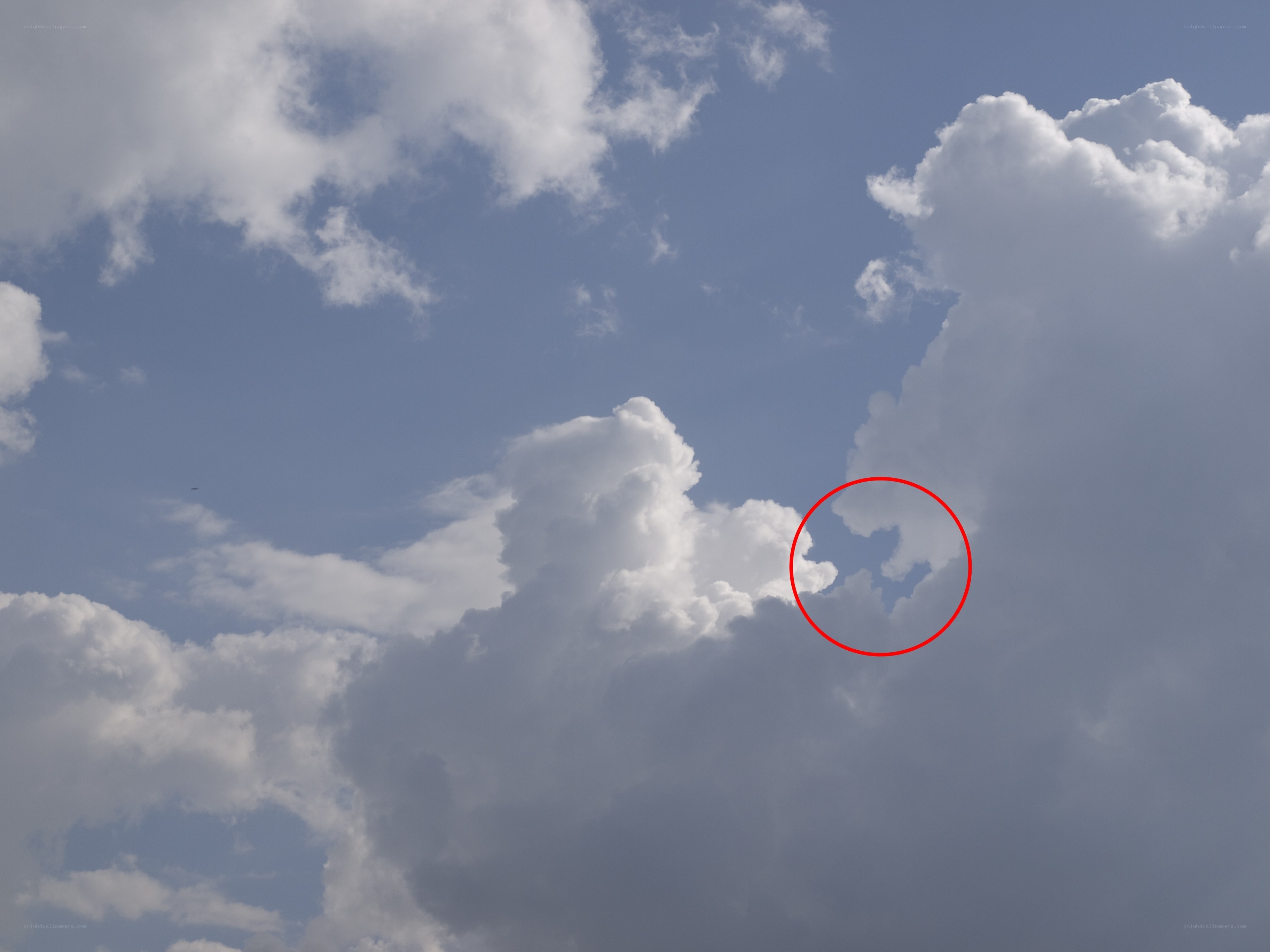 cloud formation in blue sky