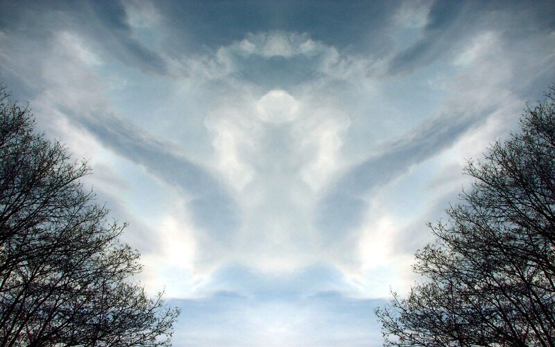 Cloud formation resembling a figure