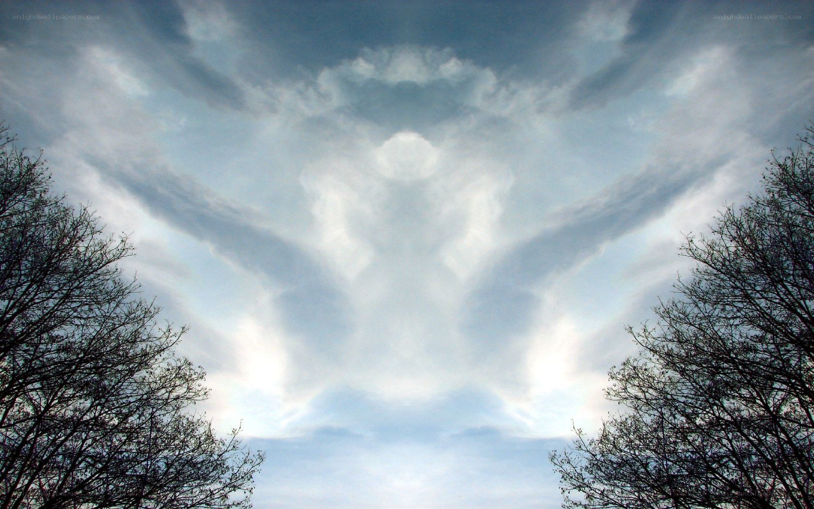 Cloud formation resembling a figure