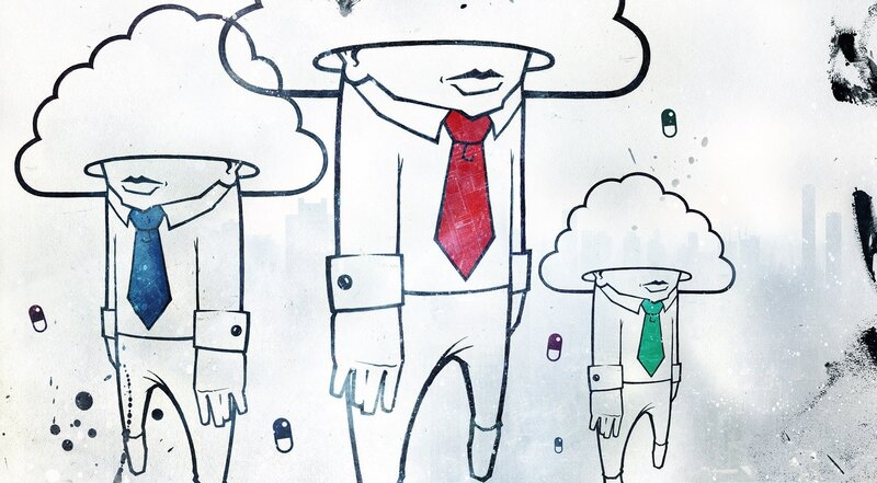 cloud-headed businessmen