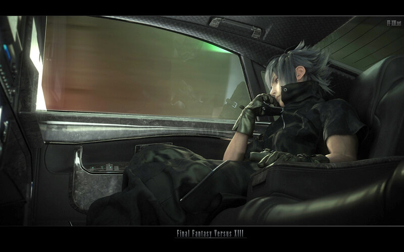 Cloud in a car from Final Fantasy