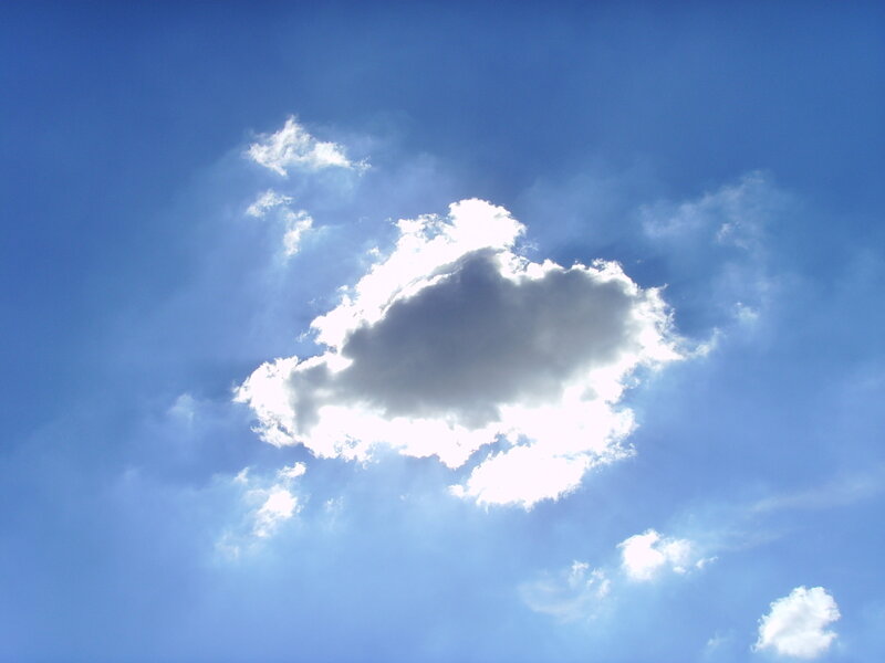 cloud in blue sky