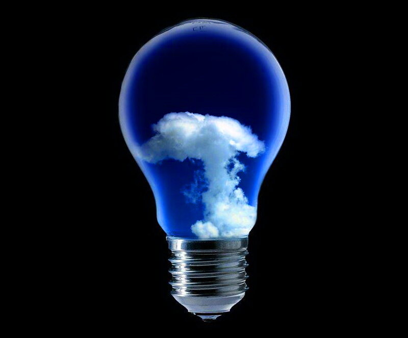 Cloud Inside Light Bulb