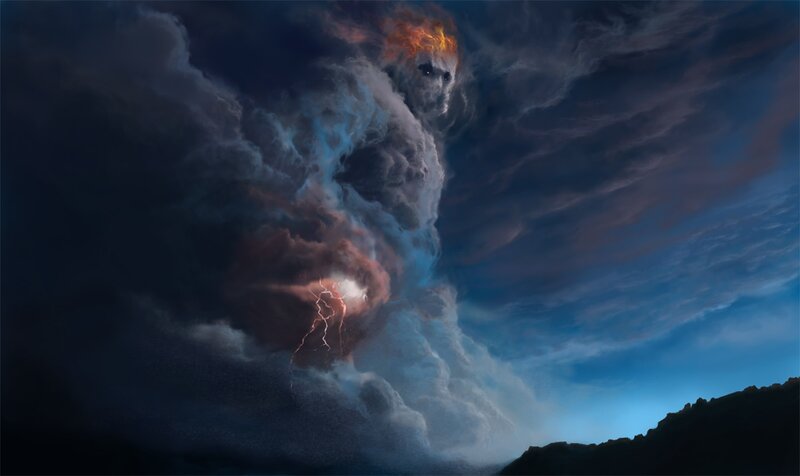 Cloud Monster with Lightning
