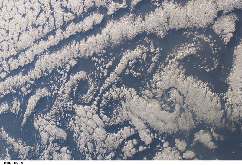 Cloud patterns from space