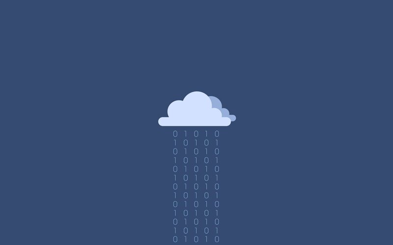 Cloud Raining Binary Code